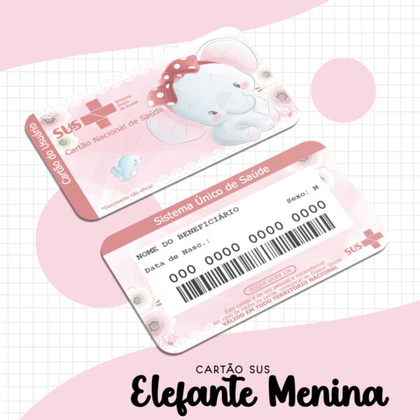 cartao sus elefante menina arquivo digital arquivo digital