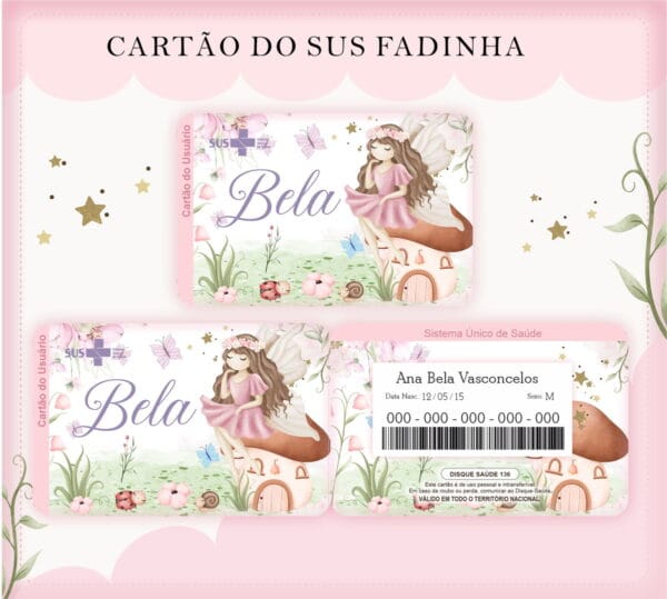 cartao sus fadinhas arquivo digital cartao sus fada