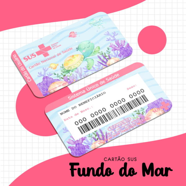 Cartão Sus Fundo do Mar Menina - Arquivo Digital