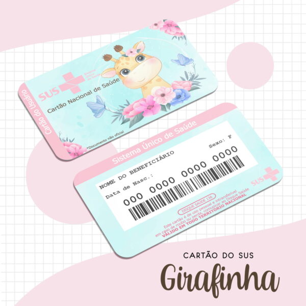 cartao sus girafinha baby arquivo digital cartao sus girafinha baby arquivo digital