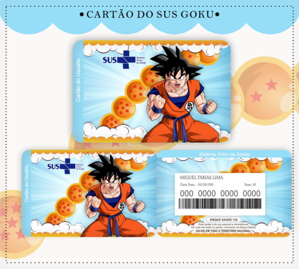 cartao sus goku arquivo digital cartao sus