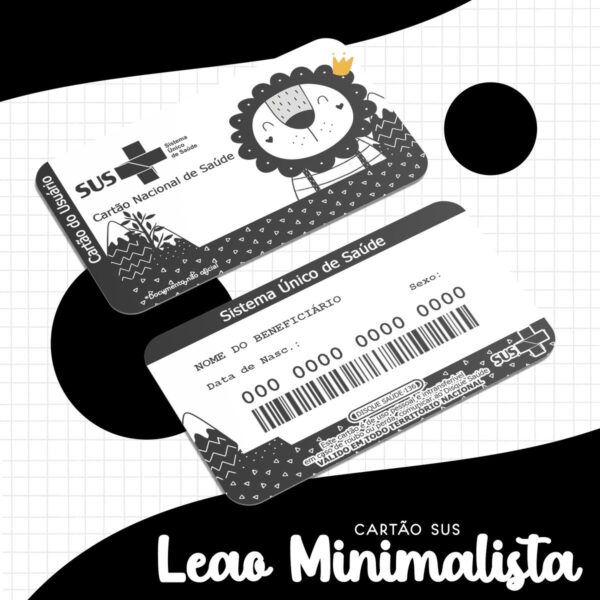 cartao sus leao minimalista arquivo digital arquivo digital