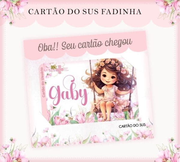Cartão Sus Menina Fada - Arquivo Digital
