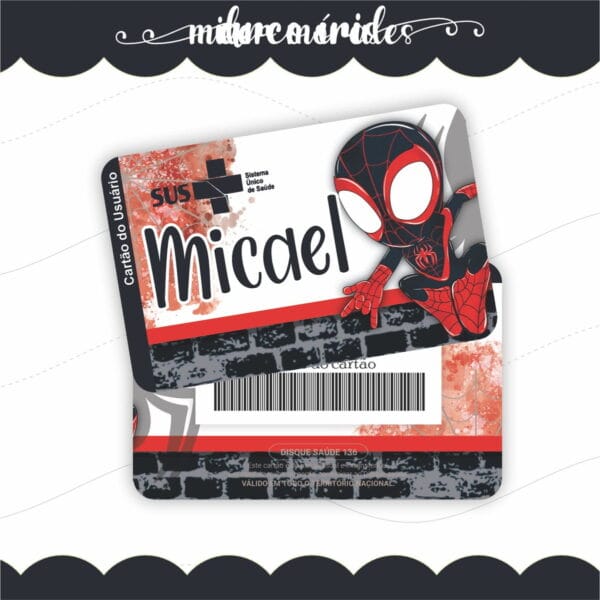 cartao sus miles morales arquivo digital miles morales