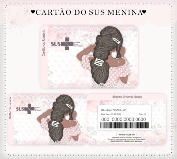 cartao sus mocinha arquivo digital cartao baby