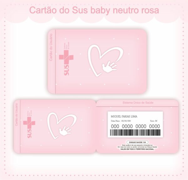 cartao sus neutro rosa arquivo digital