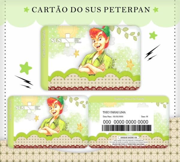 cartao sus peter pan arquivo digital arte digital