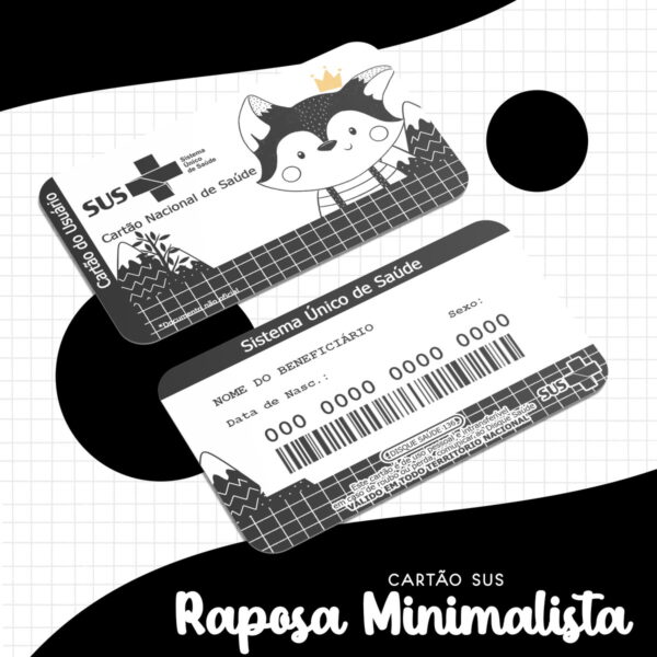 cartao sus raposa minimalista arquivo digital papel e scrapbook