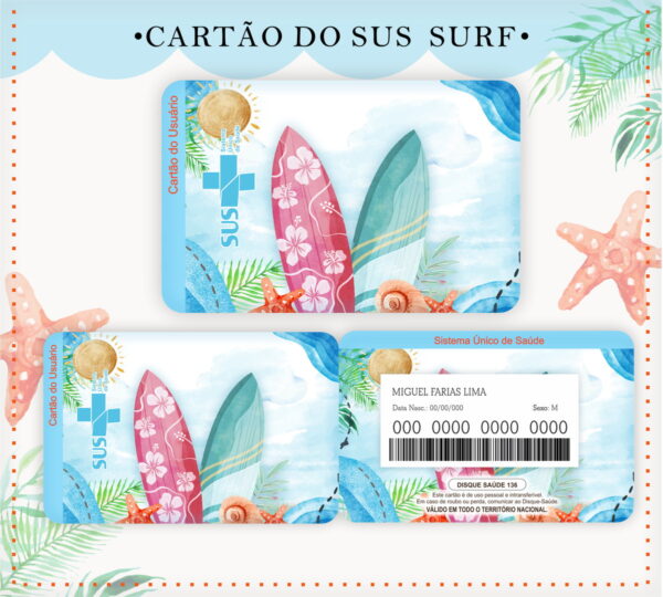 cartao sus surf arquivo digital digital