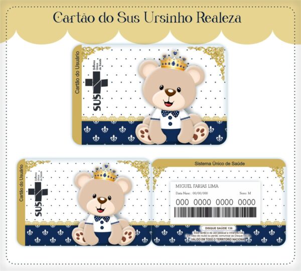 cartao sus ursinho realeza arquivo digital papel e scrapbook