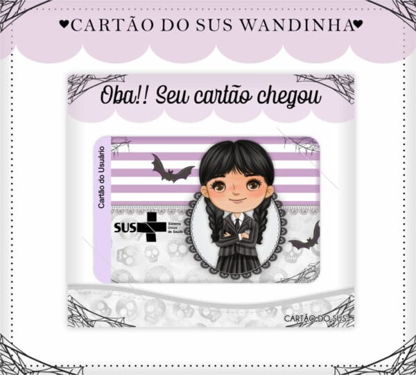 Cartão Sus Wandinha - Arquivo Digital - Imagem 2