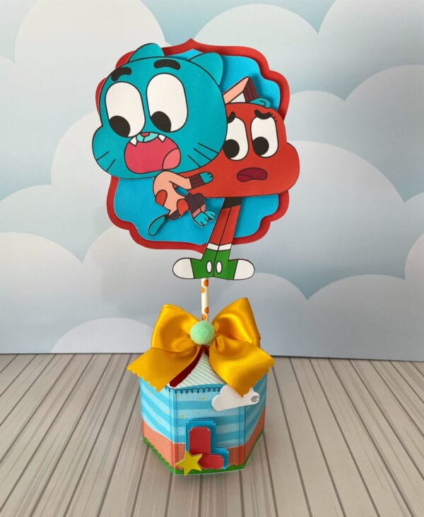 centro de mesa gumball arquivo digital decoracao aniversario
