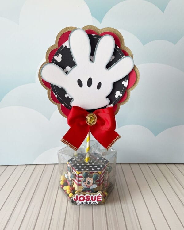 centro de mesa mickey acetato arquivo digital kit festa