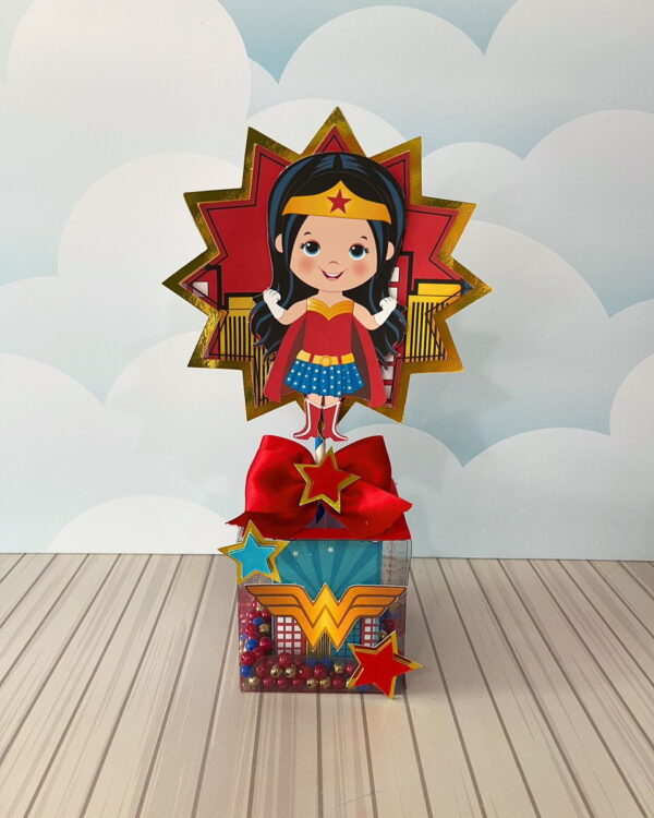 centro de mesa mulher maravilha cute arquivo digital decoracao
