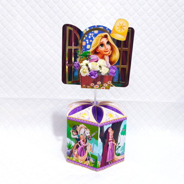centro de mesa rapunzel enrolados arquivo digital aniversario