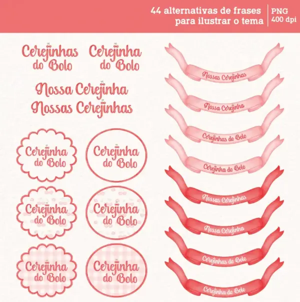 Cerejinhas Em Aquarela Png Kit Projetos Manuais Criativos 3