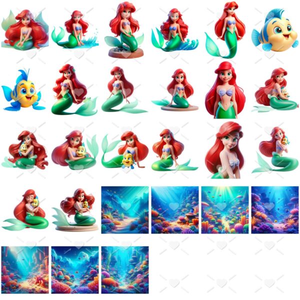 Cliparts A Pequena Sereia Ariel Png Desenho Clássico Disney