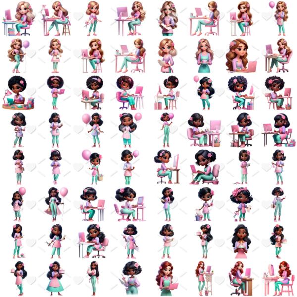 Cliparts Artesa Empreendedora Imagens Png 3d Cute Mulher 2