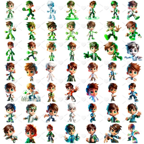 Cliparts Ben 10 Png Mascotinho Estilo 3D Para Personalizados