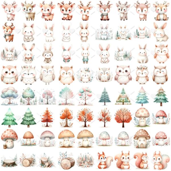 Cliparts Bosque Encantado Png Imagens Baby 3D Cute Bebês