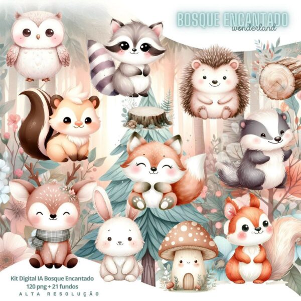 Cliparts Bosque Encantado Png Imagens Baby 3D Cute Bebês