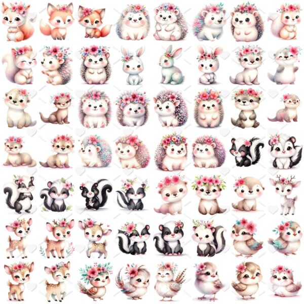 Cliparts Bosque Encantado Rosa Png Imagens Animais Cute