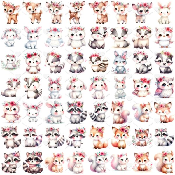 Cliparts Bosque Encantado Rosa Png Imagens Animais Cute