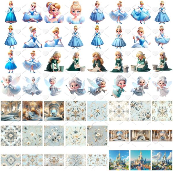Cliparts Cinderela Princesa Png Imagens Baby 3D Cute Bebês