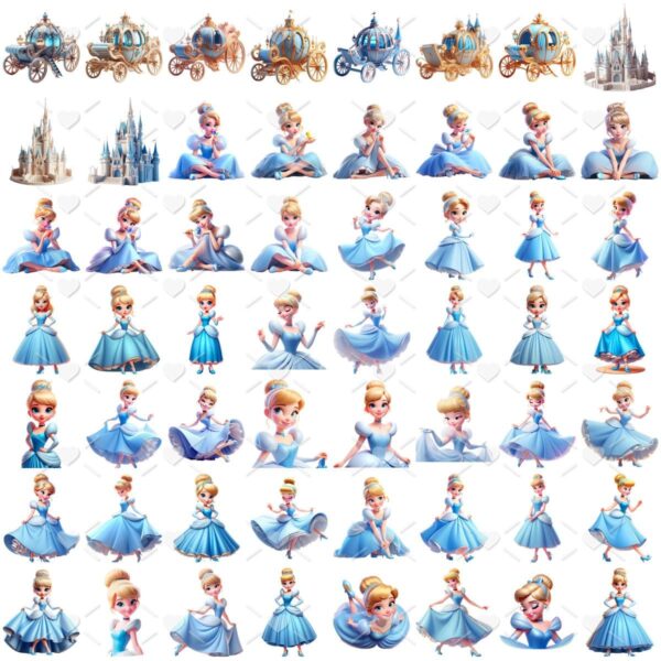 Cliparts Cinderela Princesa Png Imagens Baby 3D Cute Bebês