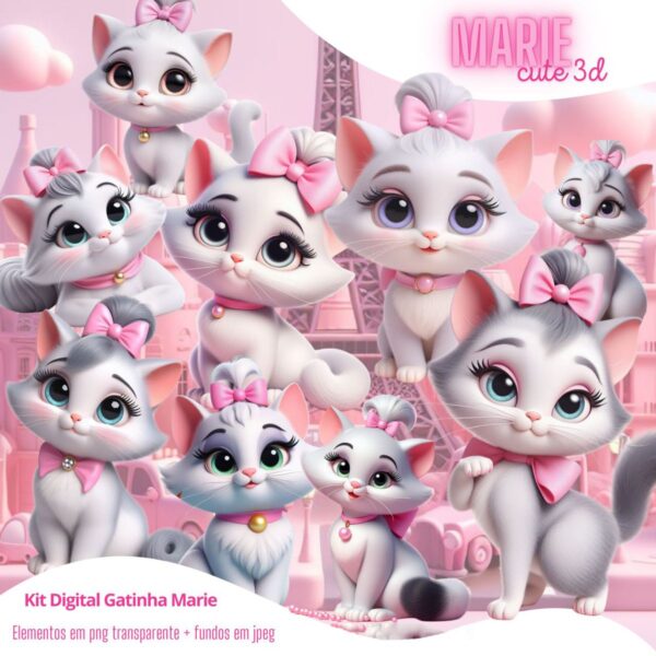 Cliparts Disney Marie Png Ilustrações Fofas Garinha Branca