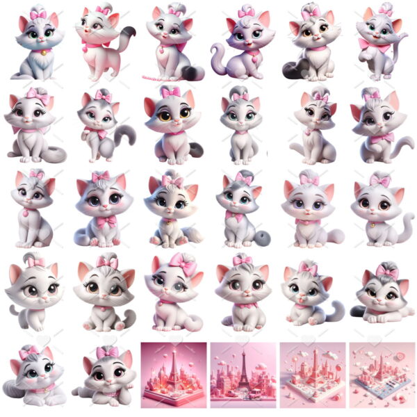 Cliparts Disney Marie Png Ilustrações Fofas Garinha Branca