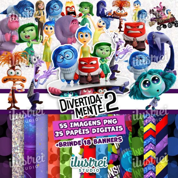Cliparts Divertida-Mente 2 Kit Digital Png Transparente