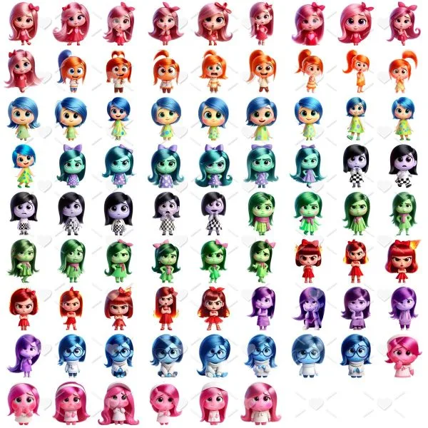 Cliparts Emoções Divertidamente Imagens Png 3D Cute Baby