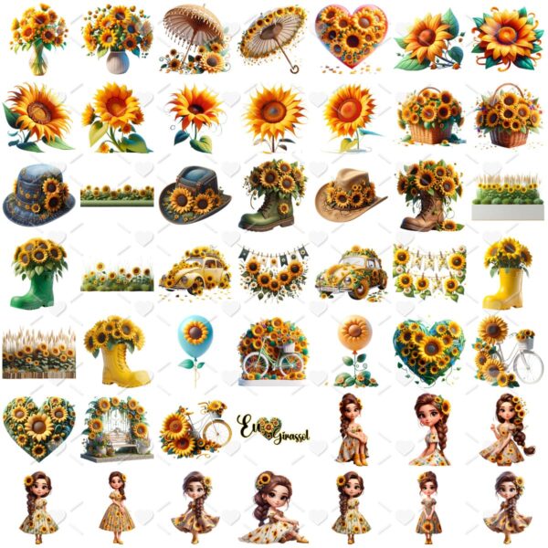 Cliparts Eu Amo Girassol Png Imagens Baby 3D Cute Bebês