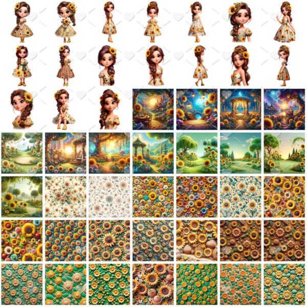 Cliparts Eu Amo Girassol Png Imagens Baby 3D Cute Bebês