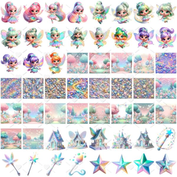 Cliparts Fadinhas Encantadas no Jardim Png Imagens Cute