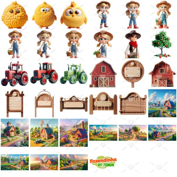 Cliparts Fazenda do Zenon Png Imagens Baby 3D Cute Bebês