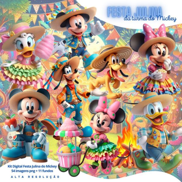 Cliparts Festa Julina Mickey Imagens Png 3D Cute Baby