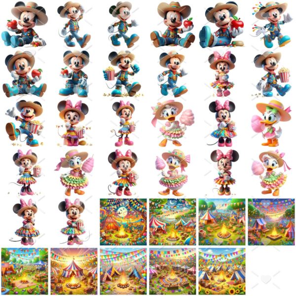 Cliparts Festa Julina Mickey Imagens Png 3D Cute Baby