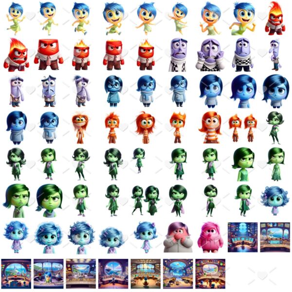 Cliparts Filme DivertidaMente 2 Imagens Emoções Png 3D Cute