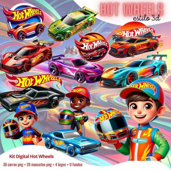 Cliparts Hot Wheels 3D Png Imagens Transparentes Mascotes