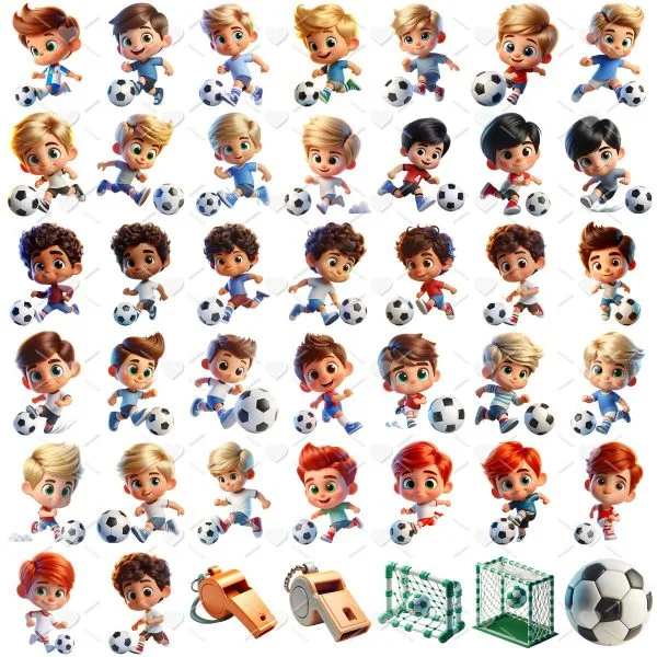 Cliparts Mascotes Futebol Png Imagens Baby 3d Cute Bebes 2