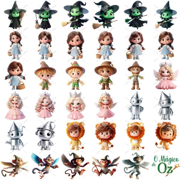Cliparts O Magico De Oz Png Imagens Baby 3d Cute Mascote 2