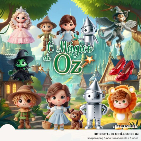 Cliparts O Magico De Oz Png Imagens Baby 3d Cute Mascote 3
