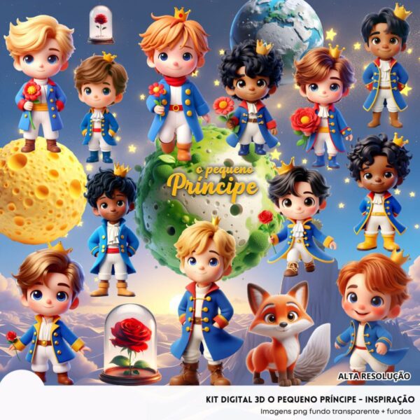 Cliparts O Pequeno Príncipe Imagens Png 3D Mascote Cute
