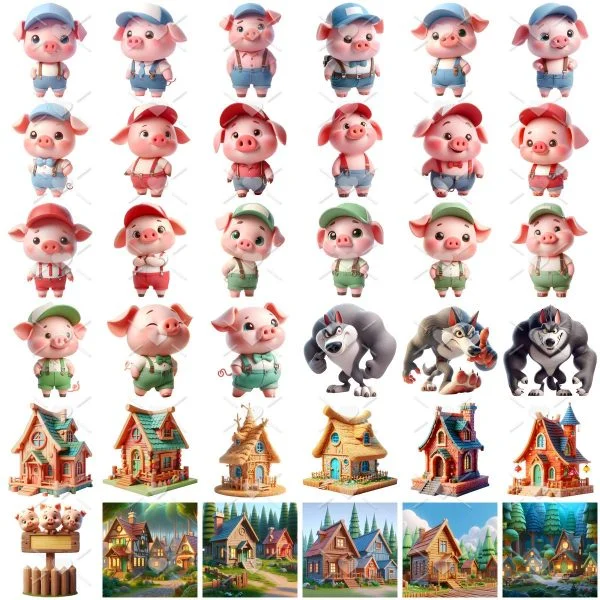 Cliparts Três Porquinhos Menino Imagens Png Cute Baby