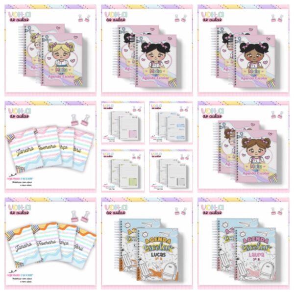 colecao agendas a5 escolar arquivo digital pack agenda escolar a5 1
