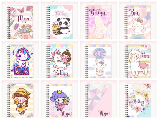 colecao cadernos cute arquivo digital caderno