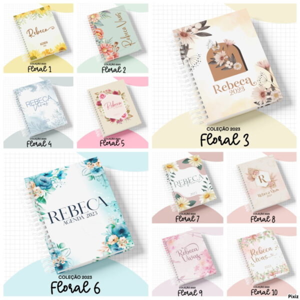 colecao capas floral arquivo digital capas encadernacao
