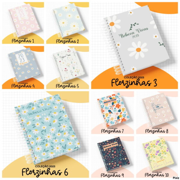 colecao capas florzinhas arquivo digital arquivo encadernacao